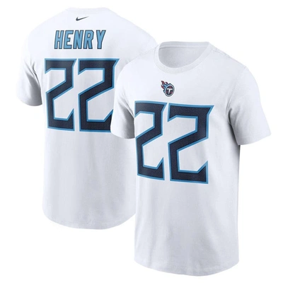 Nike Men's Derrick Henry White Tennessee Titans Name And Number T-shirt