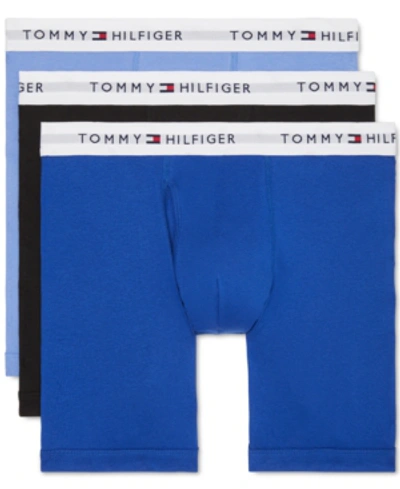 Tommy Hilfiger Men's 3-pk. Classic Cotton Boxer Briefs In Ink Blue