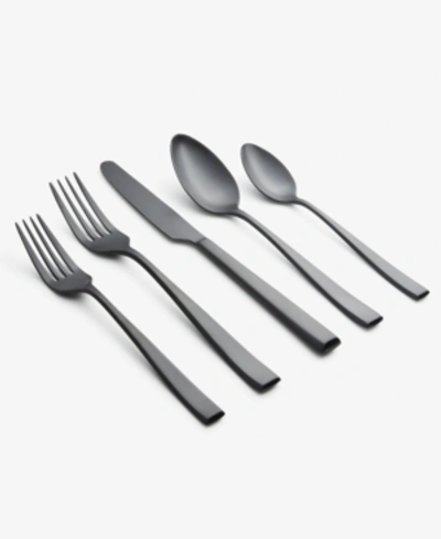 Cambridge Samira Satin 20-piece Flatware Set, Service For 4 In Black