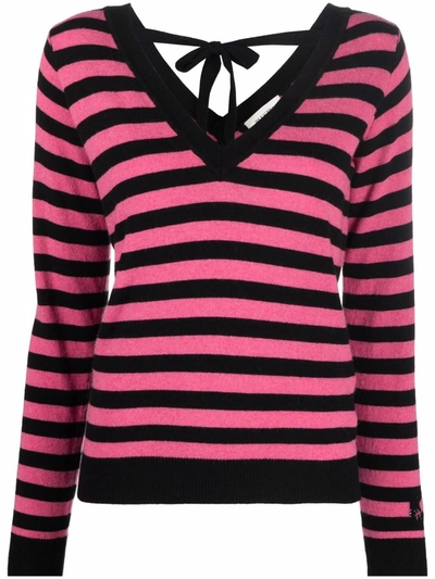Blugirl Striped Sweater In Pink And Black In Schwarz ModeSens