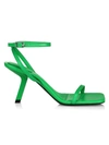 Balenciaga Void Leather Sandals In Green