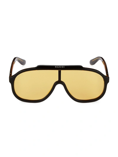 Gucci 99mm Shield Sunglasses In Yellow