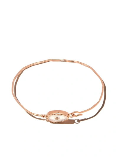 Pascale Monvoisin 9k Rose Gold Orso No.1 Moonstone Diamond Bracelet In Pink