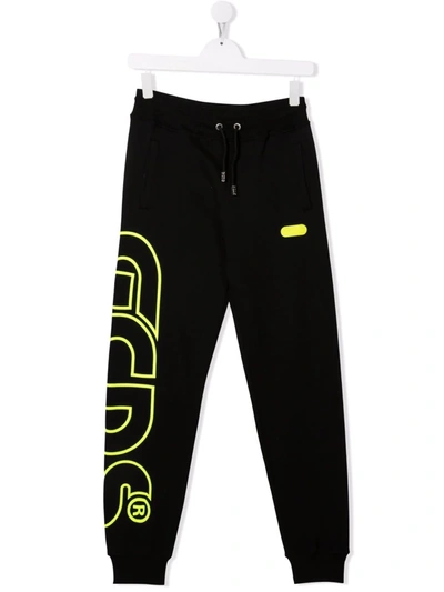 Gcds Teen Logo-print Track Trousers In Black