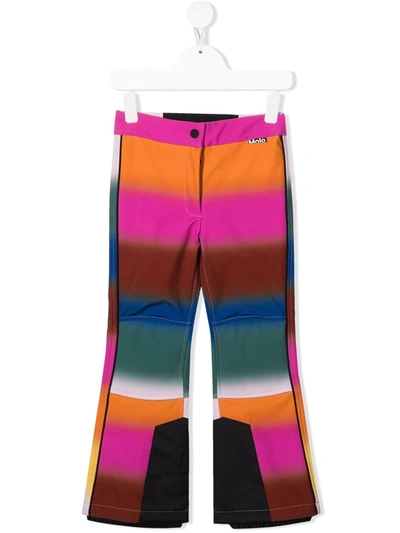 Molo Kids' Multicolor Trousers For Girl Witth Logo