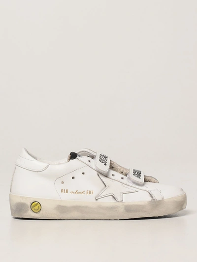 Golden Goose Kids' White Old School Leather Sneakers