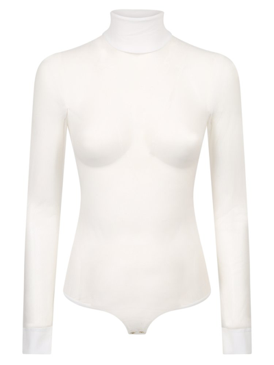 Burberry Long Sleeve Bodysuit In White