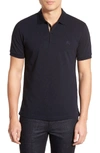 Burberry Short-sleeve Oxford Polo Shirt, Dark Navy