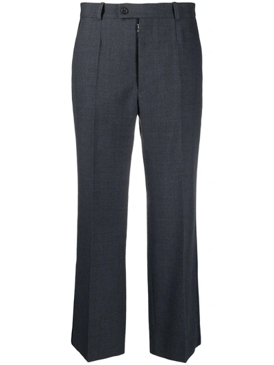 Maison Margiela Cropped Straight Leg Trousers In Grey