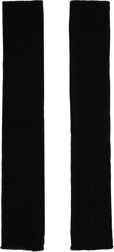 Rick Owens Cashmere-blend Arm Warmers In Black