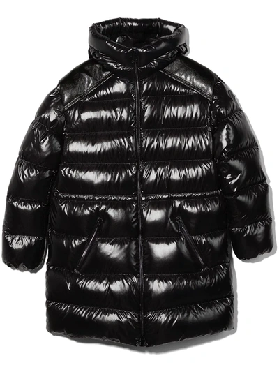 Moncler Kids' Adile Hooded Coat In Black