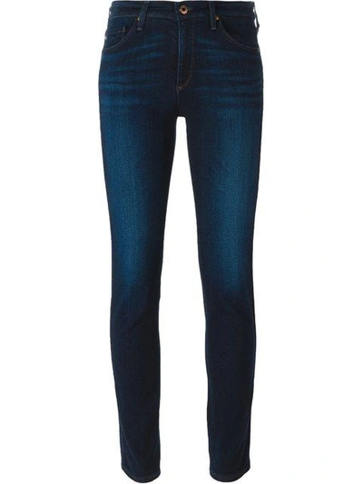Ag Mid-rise Skinny Jeans In Blue