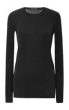 Atm Anthony Thomas Melillo Cashmere Long-sleeve Crewneck Top In Charcoal