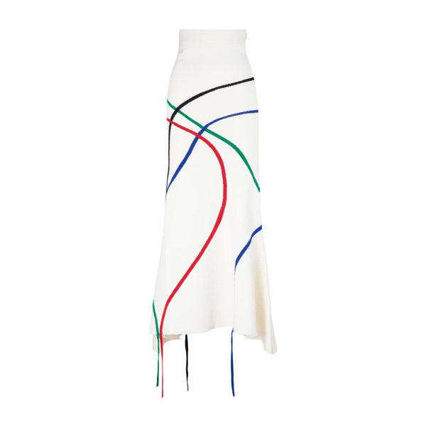 Loewe Graphic Jacquard Bustier Dress Multicolor In White | ModeSens