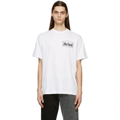 Aries Logo-print Short-sleeve T-shirt In White