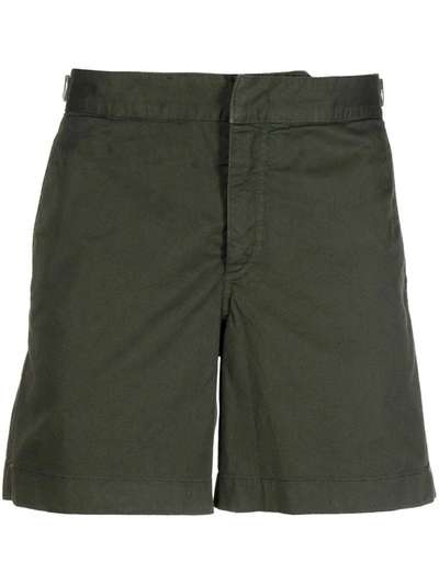 Orlebar Brown Green Bulldog Cotton Twill Shorts