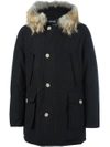 Woolrich Arctic Fur-trimmed Down Parka In Blue