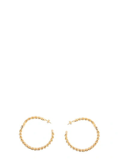 Dolce & Gabbana Brass Hoop Earrings In Gold