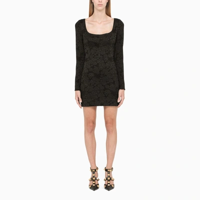 Dolce & Gabbana Black Embroidered Short Dress