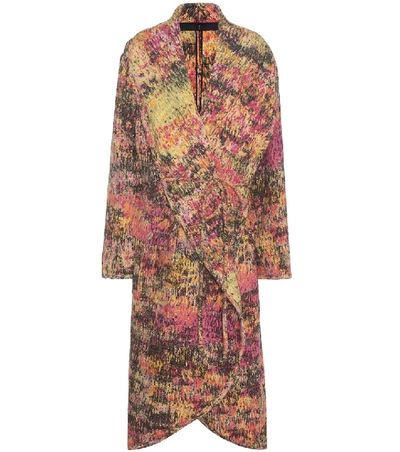 Sies Marjan Printed Wool And Silk Coat In Multicoloured