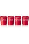 Bella Freud Parfum Loving Mini Set Of Four Candles, 4 X 70g In Red