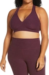 Beyond Yoga Lift Your Spirits Sports Bra In Fig Heather