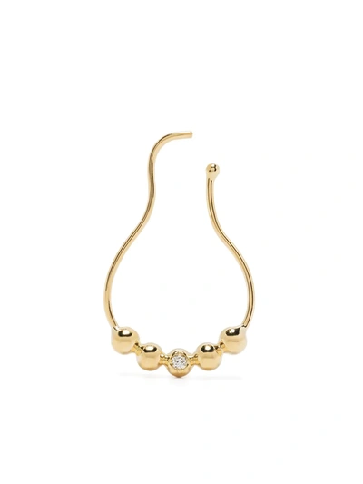 Ahkah 18kt Yellow Gold Filament Diamond Earring