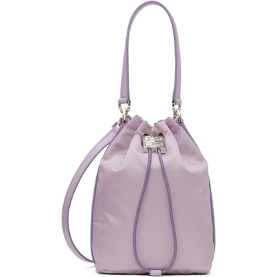 Givenchy Purple Nylon 4g Bucket Bag In Lilac