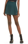 Iets Frans Pleat Miniskirt In Dark Green