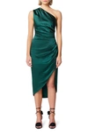 Elliatt Cassini One-shoulder Dress In Forest