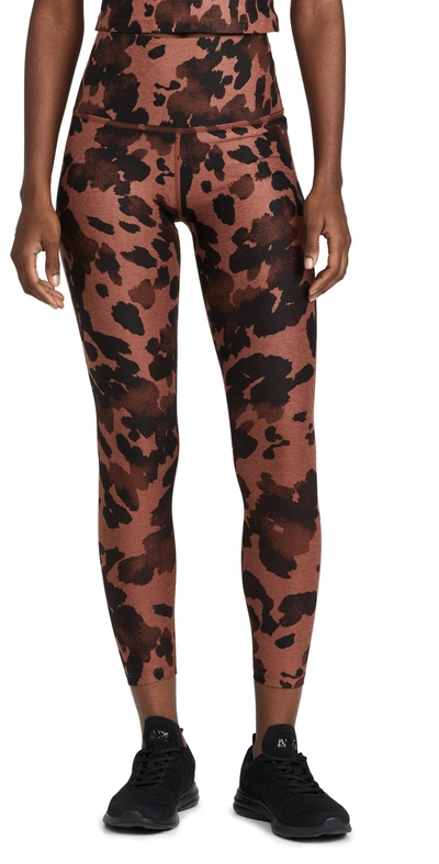 Beyond Yoga Space Dye Printed Caught In The Midi High Waisted Leggings In Copper