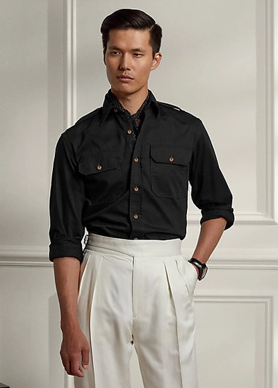 Ralph Lauren Twill Shirt In Classic Tan