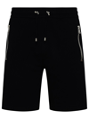 Balmain Flock Bermuda Shorts In Black