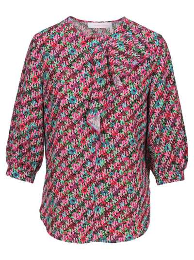 See By Chloé Flouncy Floral Top - Atterley In Red Print