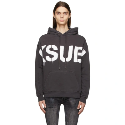 Ksubi Graffiti Stencil Logo Hoodie In Grey