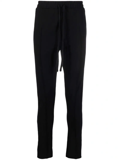 Thom Krom Black Painterly-print Cotton Track Trousers In Brown