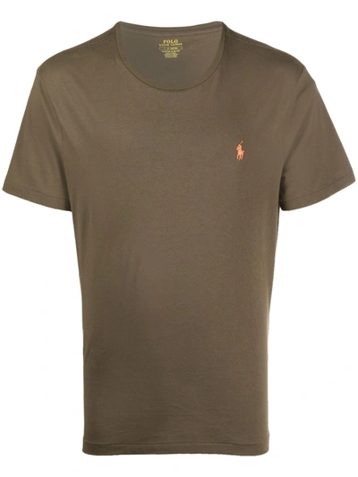 Polo Ralph Lauren Embroidered-logo Short-sleeve T-shirt In 绿色