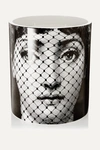 Fornasetti Burlesque Thyme, Lavender And Cedarwood Scented Candle, 1.9kg In White