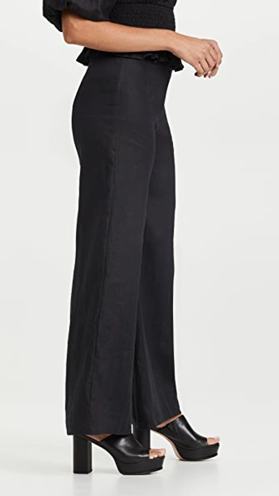 Faithfull The Brand Women's Ottavio Wide-leg Linen Pants In Black