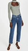 Jonathan Simkhai Standard Janessa Recycled Knit Top In Sage