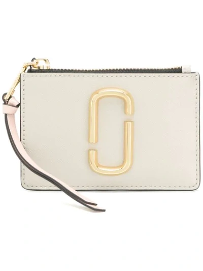 Marc Jacobs Snapshot Top Zip Wallet In Neutrals