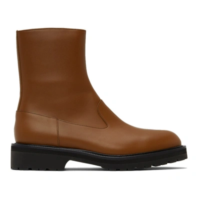 Dries Van Noten Brown Leather Chelsea Boots In 712 Tan