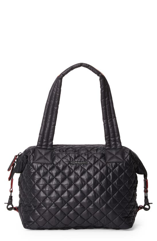 Mz Wallace 'medium Sutton' Quilted Oxford Nylon Shoulder Tote In Black ...