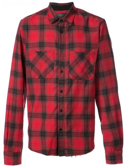red cotton flannel shirt