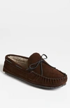 Minnetonka 'casey' Slipper In Chocolate