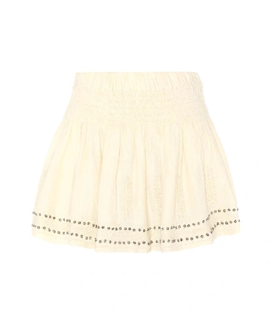 Isabel Marant Étoile Embroidered Cotton Gauze Mini Skirt In Ivory