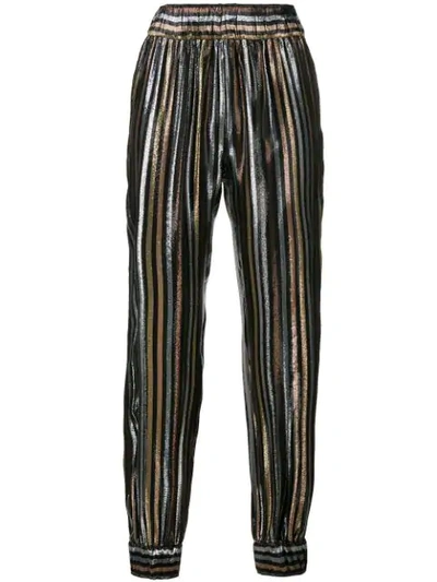 Haney Colette Stripe Trousers In Black