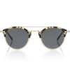 Oliver Peoples Remick Monochromatic Brow-bar Sunglasses, Off White/tortoise In Brown