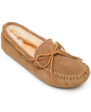 minnetonka sheepskin hardsole moccasin
