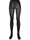 Wolford Velvet De Luxe 50 Set Of 2 Tights In Black